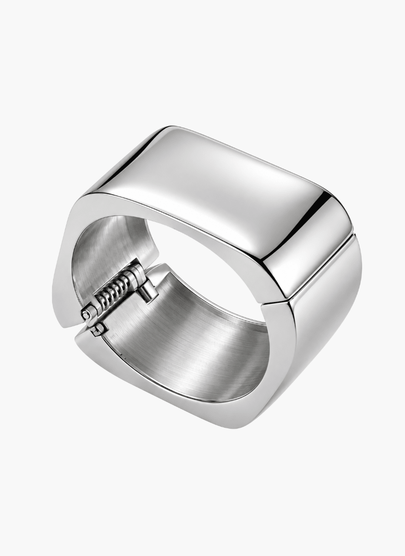 Silver Square Hinged Kada -  - Luxeria