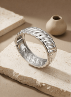 Silver Twisted Cable Kada -  - Luxeria
