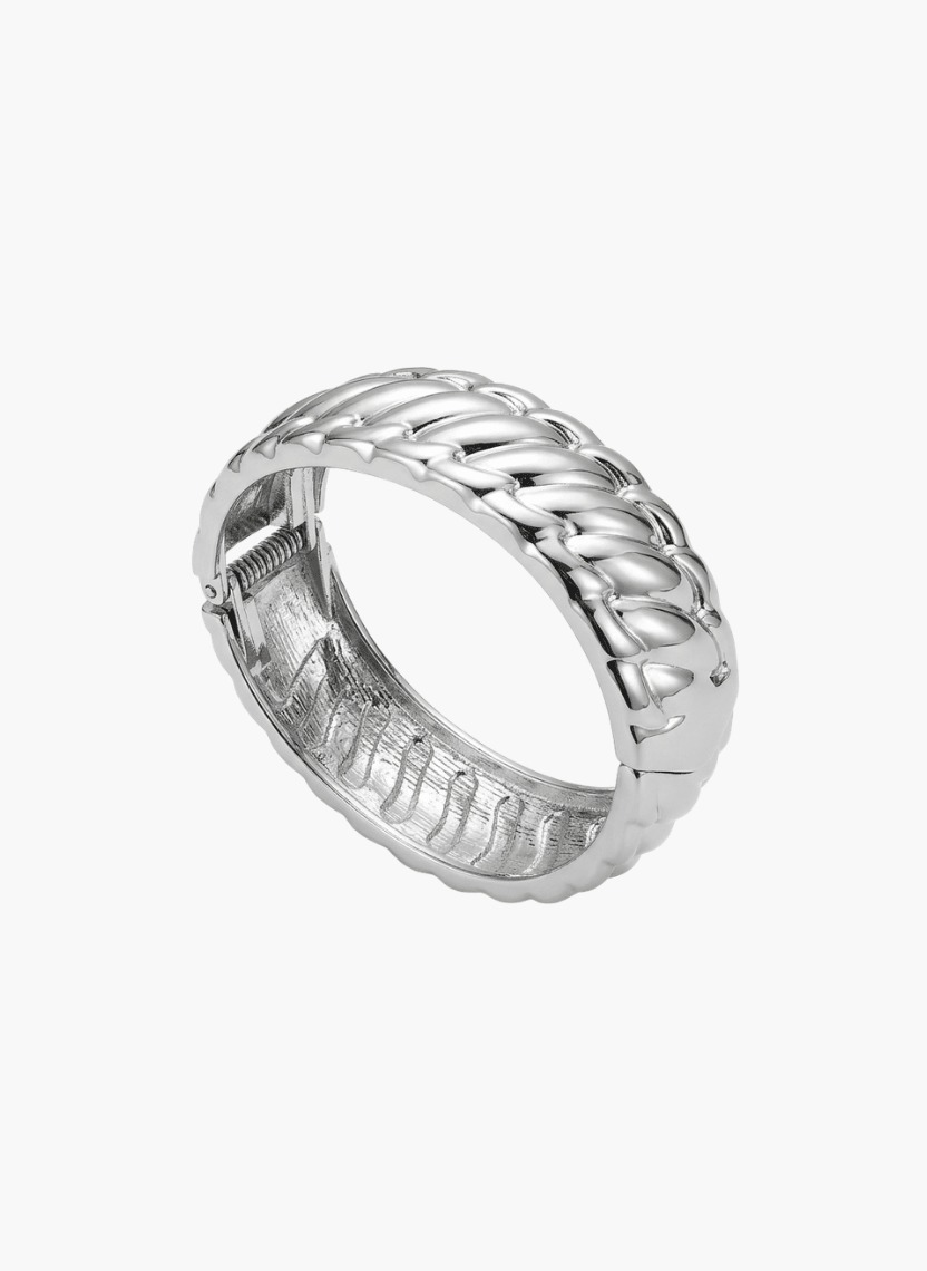 Silver Twisted Cable Kada -  - Luxeria