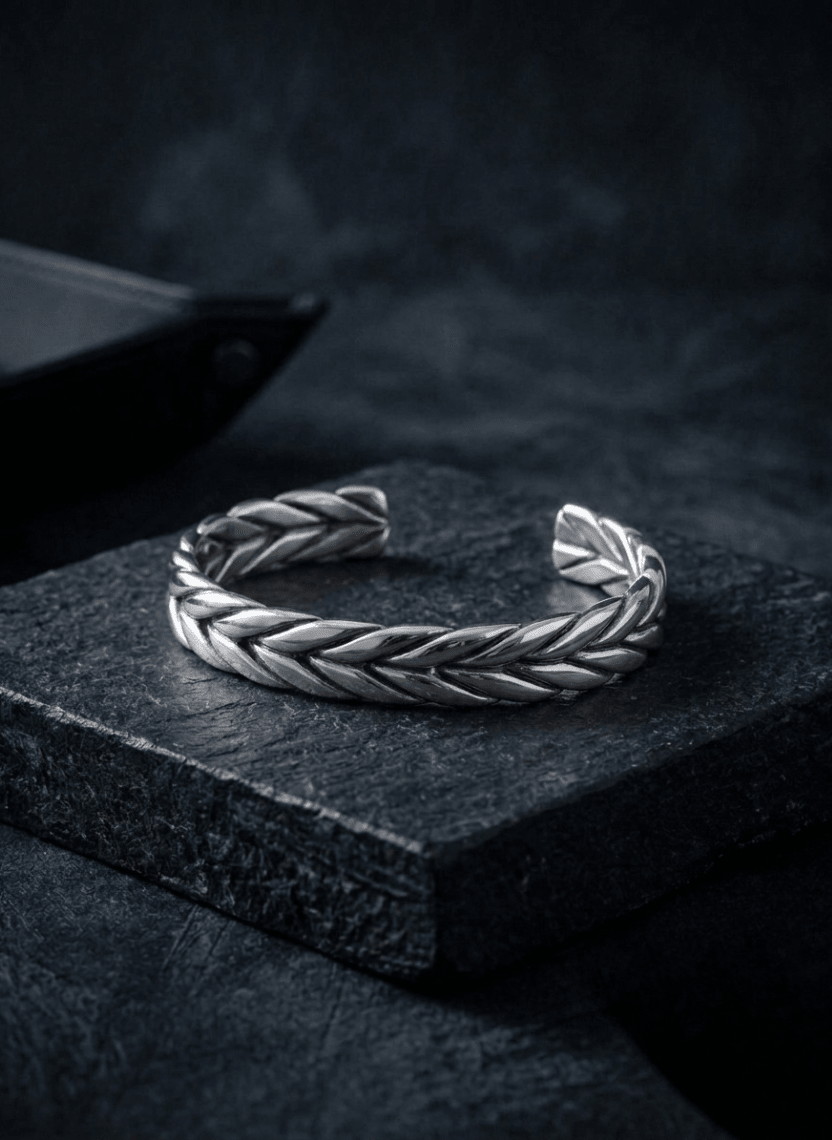 Silver Vine Men’s Kada - HOT-KAD-004 - Luxeria