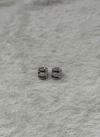 Silver Wave Stud Earrings - LUXEAR-AA26 - Luxeria
