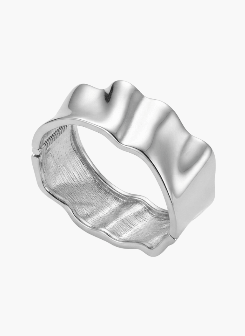 Silver Wavy Kada -  - Luxeria