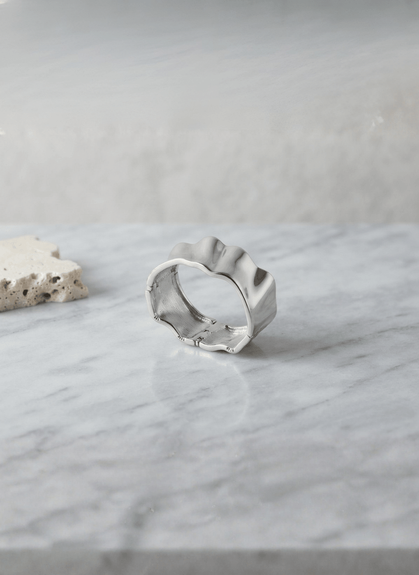 Silver Wavy Kada -  - Luxeria