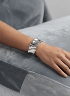 Silver Wavy Kada -  - Luxeria