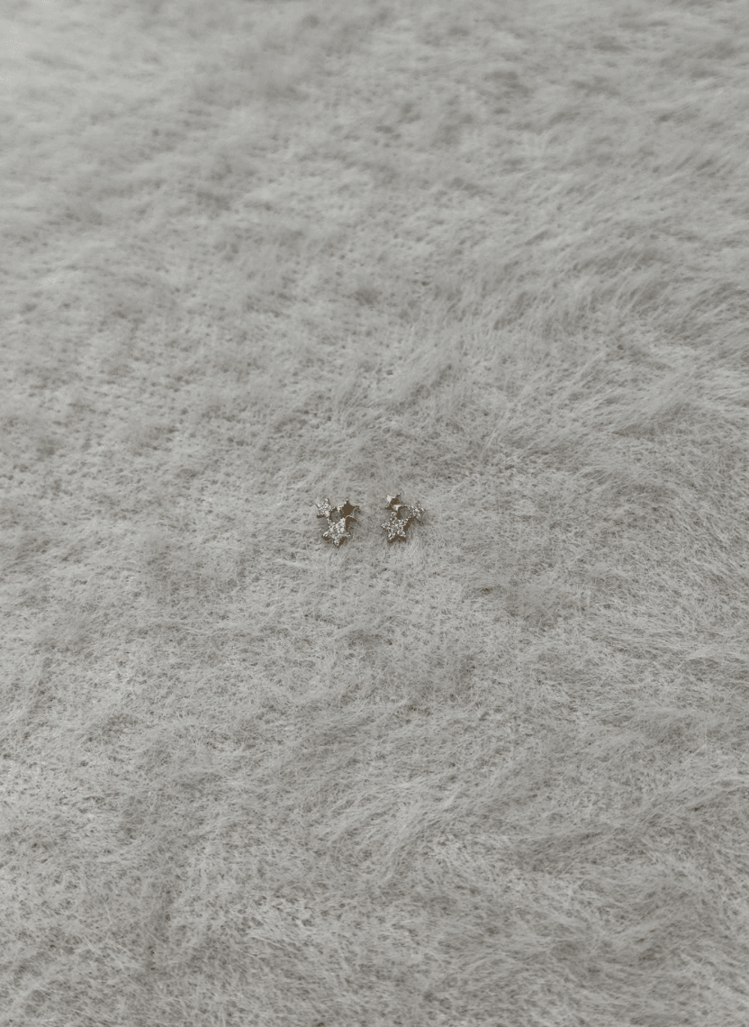 Sparkle Star Stud Earrings - LUXEAR-AA9-9 - Luxeria