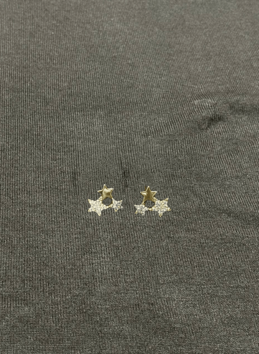 Sparkle Star Stud Earrings - LUXEAR-AA9-9 - Luxeria
