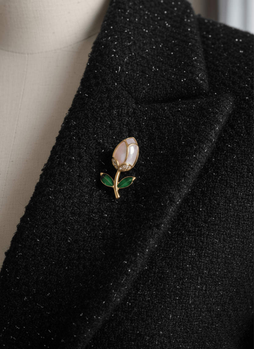 Spring Blossom Rose Brooch Pin - WEB-B-004 - Luxeria