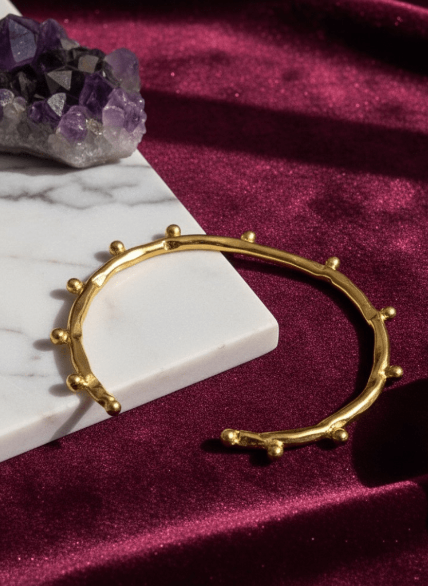 Stardust Brass Coated Bangle - WEB-K-20 - Luxeria