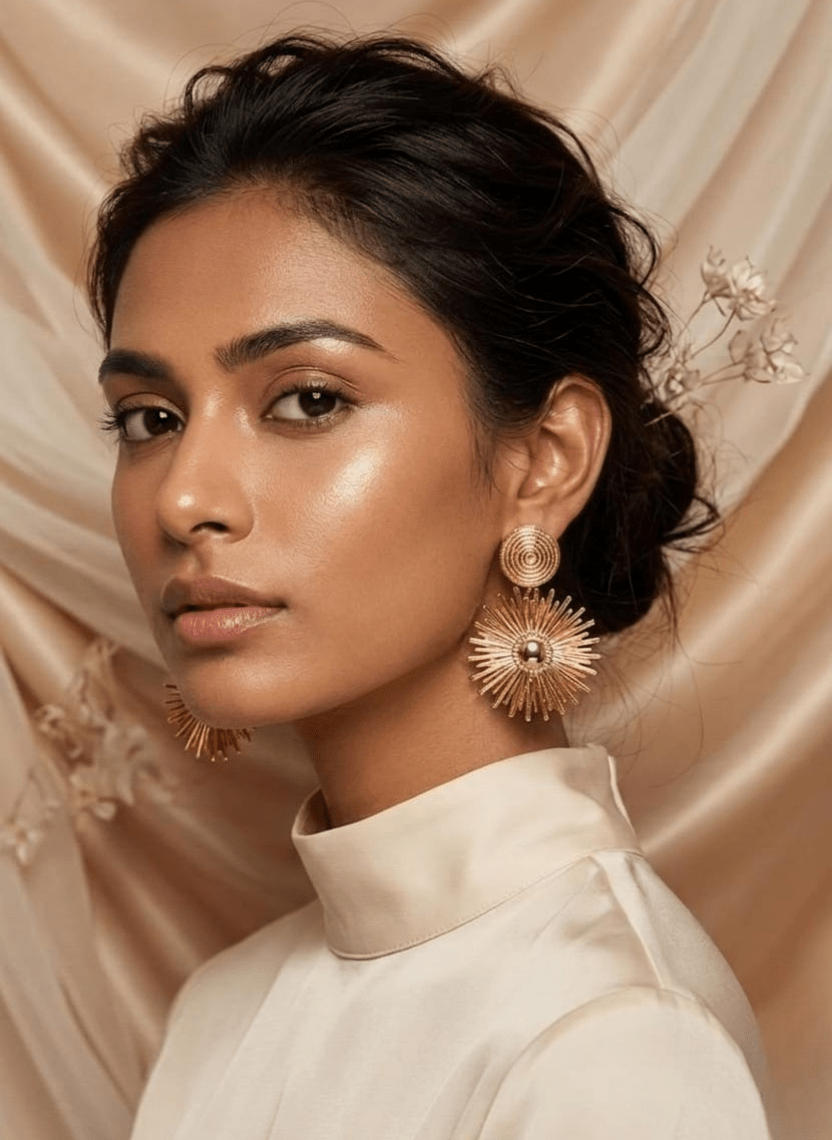 Sunburst Glow Earring - LUXEAR-AA57 - Luxeria