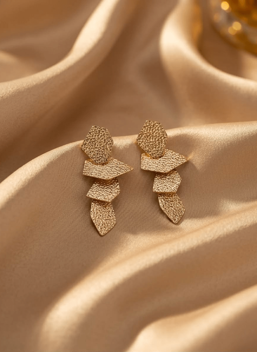 Textured Shape Earrings - EWS-EAR-002 - Luxeria