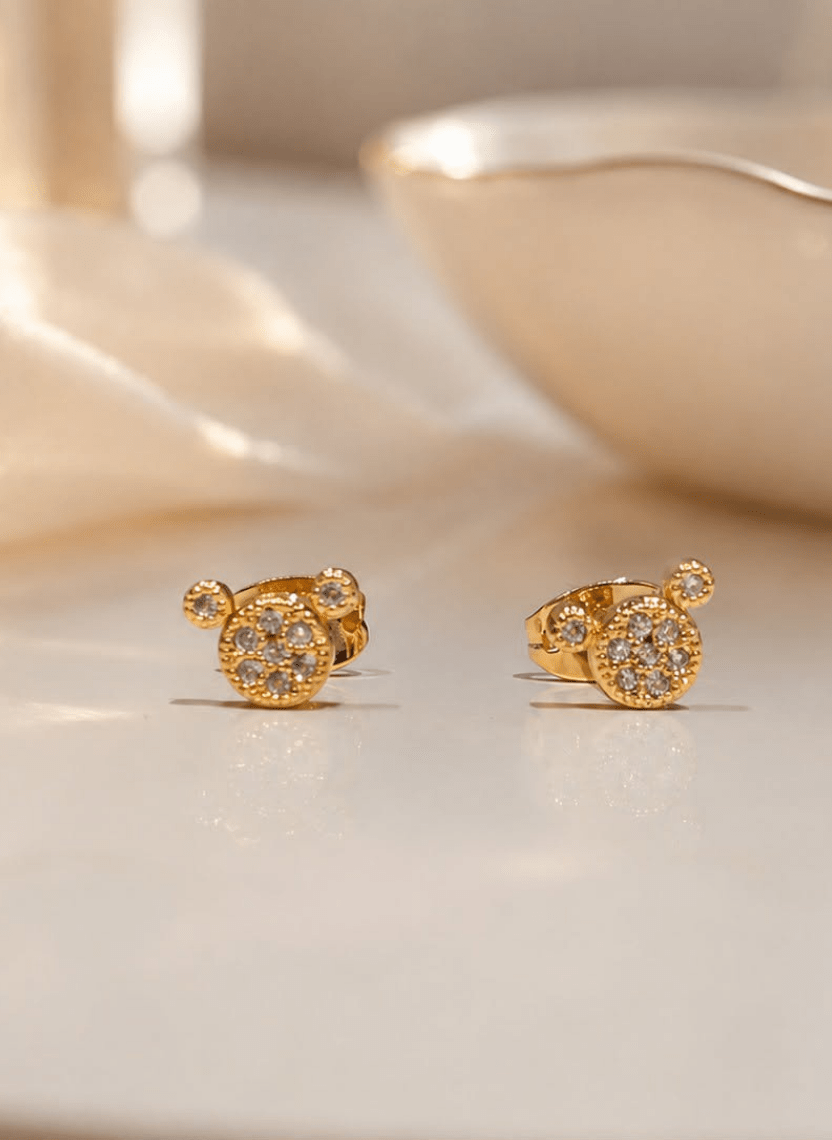 Tiny Bear Stud Earring - LUXEAR-AA9-4 - Luxeria