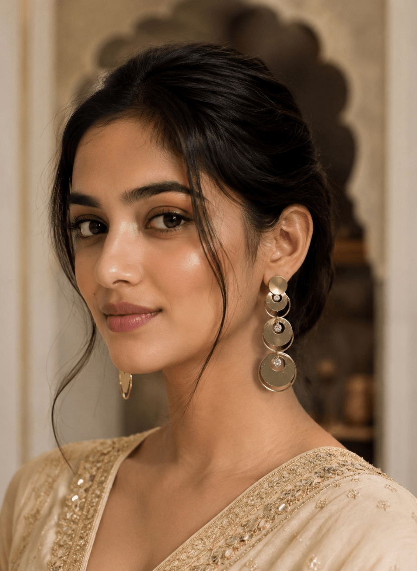 Triple Disc Earrings - EEM-EAR-004 - Luxeria