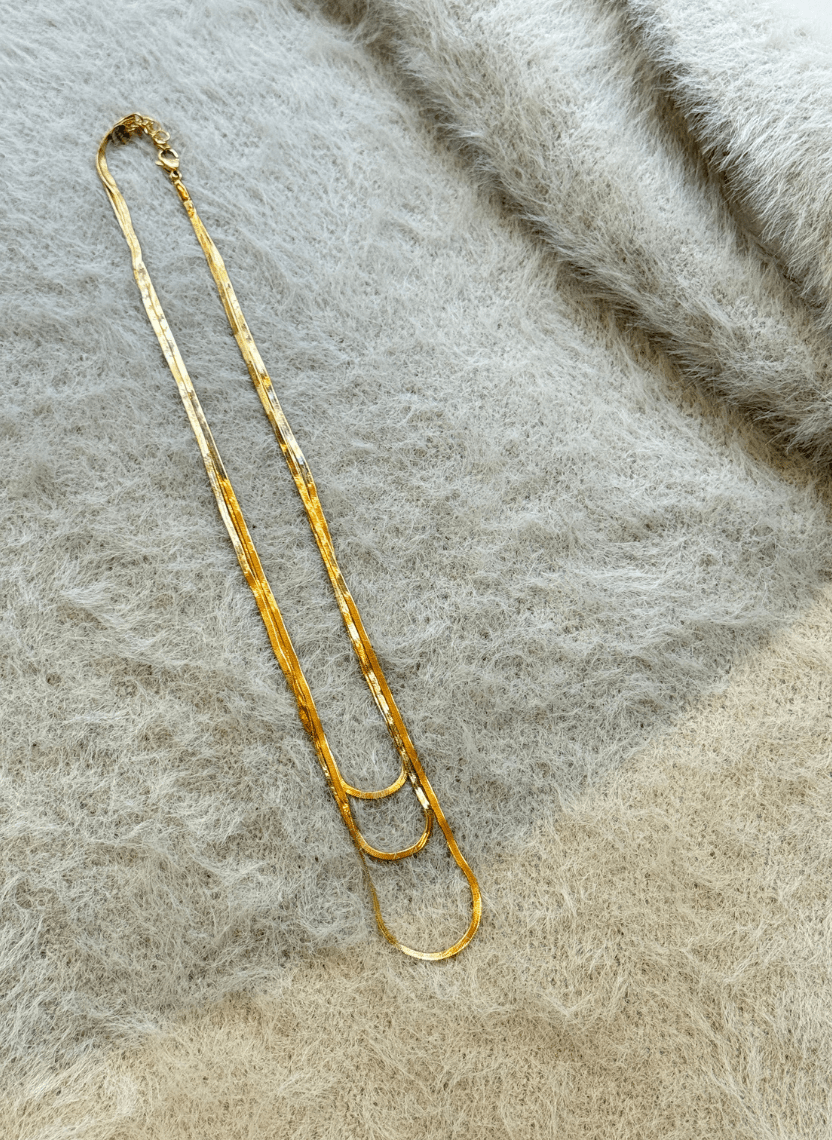 Triple Wave Necklace - NAK-CHA-005 - Luxeria