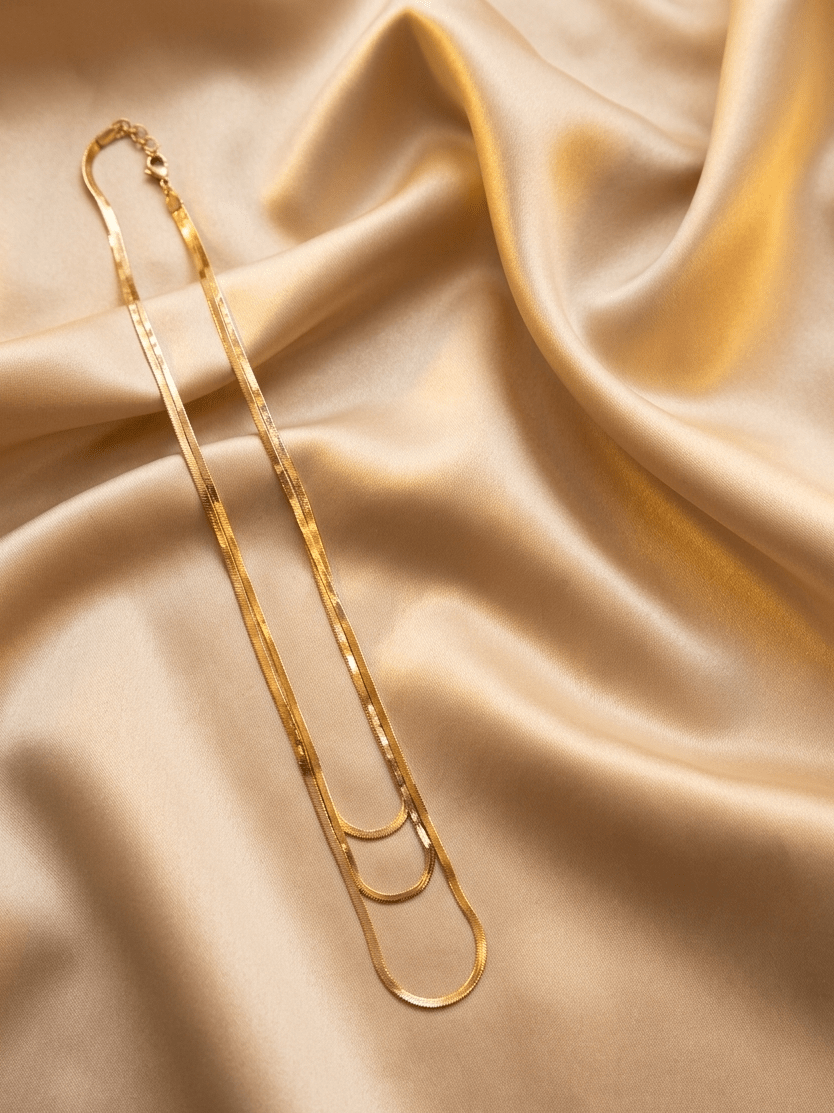Triple Wave Necklace - NAK-CHA-005 - Luxeria