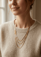 Triple Wave Necklace - NAK-CHA-005 - Luxeria