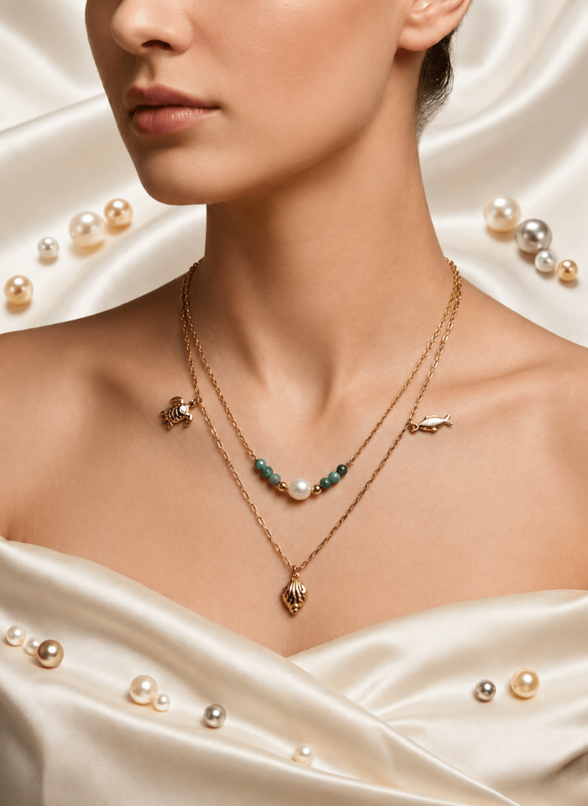 Turtle Charm Layered Chain - NAK-CHA-005 - Luxeria