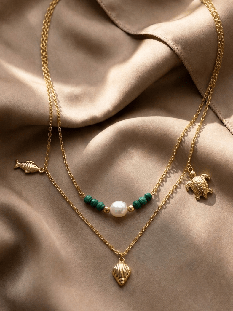 Turtle Charm Layered Chain - NAK-CHA-005 - Luxeria
