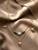 Turtle Charm Layered Chain - NAK-CHA-005 - Luxeria
