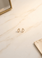 Twinkle Leaf Stud Earrings - LUXEAR-AA9-1 - Luxeria