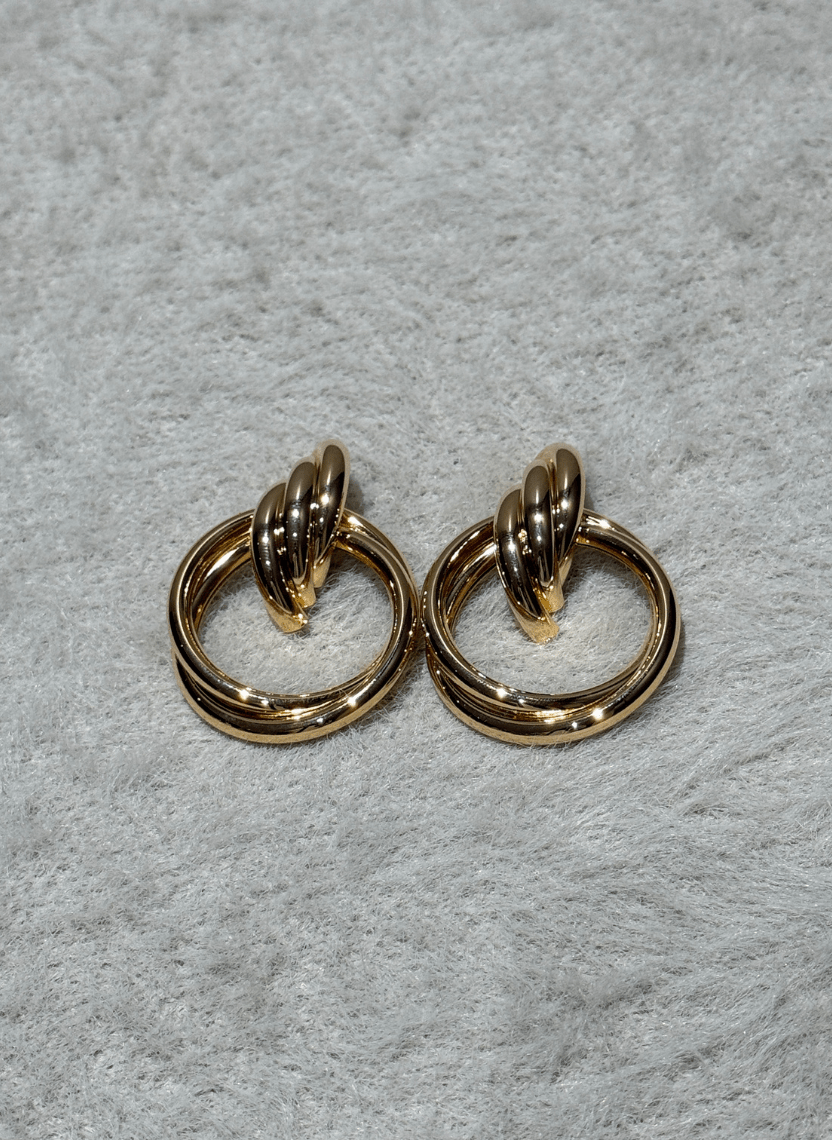 Twisted Round Earrings - EWS-EAR-001-3 - Luxeria