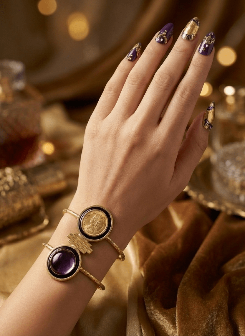 Victoria Legacy Brass Cuff - WEB-K-28 - Luxeria