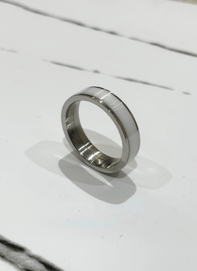 White Edge Ring Men’s Ring - HOT-RIN-007-3 - Luxeria
